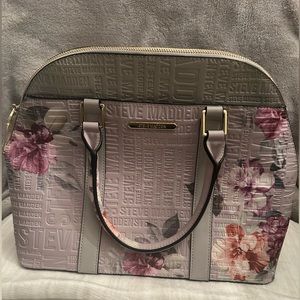 Steve Madden gray floral purse